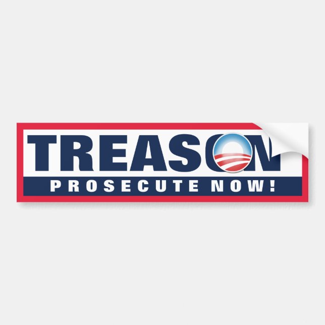 Autocollant De Voiture Trahison d'Obama (Devant)