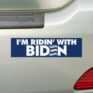Autocollant De Voiture Transgenre I'm Ridin' With Biden 2024 LGBTQ
