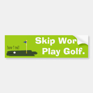 Autocollant De Voiture Travail de saut. Golf de jeu