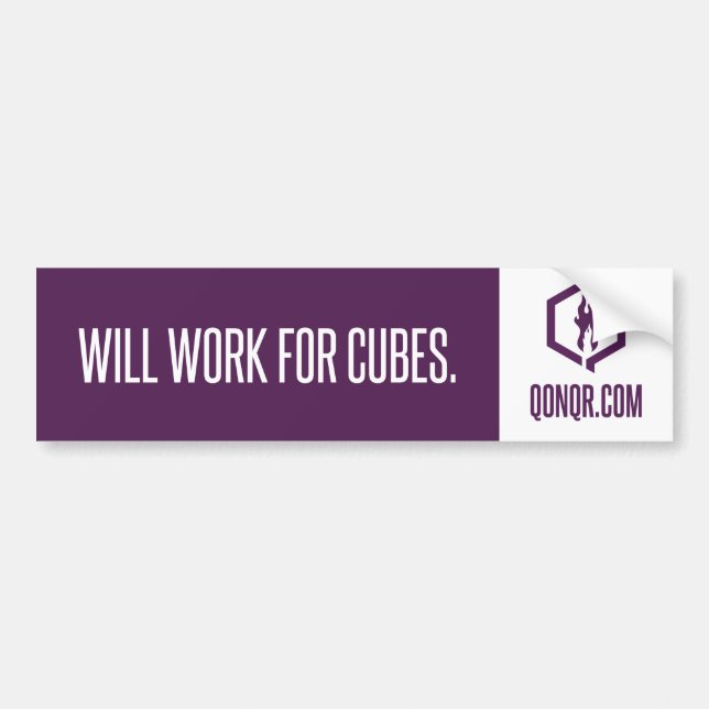 Autocollant De Voiture Travail sans visage pour des cubes (Devant)