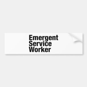 Autocollant De Voiture Travailleur de service émergent
