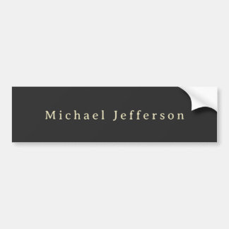 Autocollant De Voiture Trendy Matte Black Minimalist Own Name