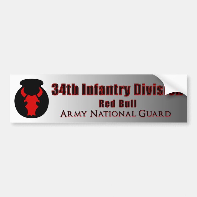 Autocollant De Voiture trente-quatrième Division d'infanterie (Devant)
