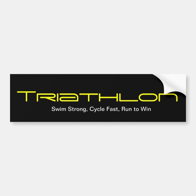 Autocollant De Voiture Triathlon (Devant)