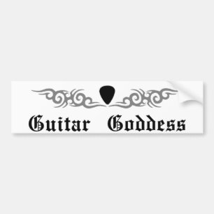 Autocollant De Voiture Tribal de déesse de guitare