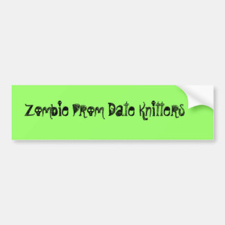 Autocollant De Voiture Tricoteuses de date de bal d'étudiants de zombi