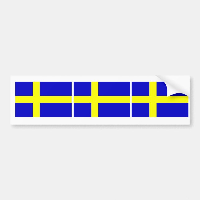 Autocollant De Voiture Trio du drapeau suédois (Devant)