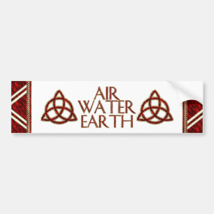 Autocollant De Voiture Triquetra Red Silk