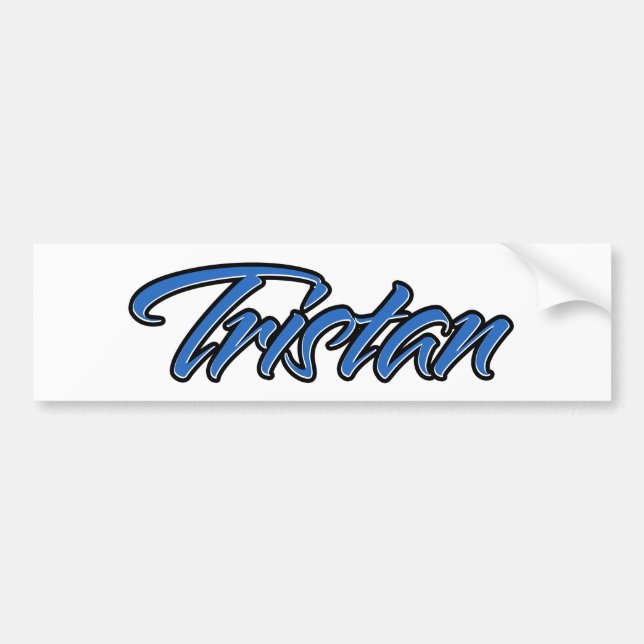 Autocollant De Voiture Tristan Nom bleu Aufkleber Autoaufkleber Sticker (Devant)