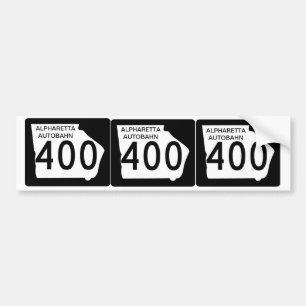 Autocollant De Voiture TROIS GA 400 "Alpharetta Autobahn"