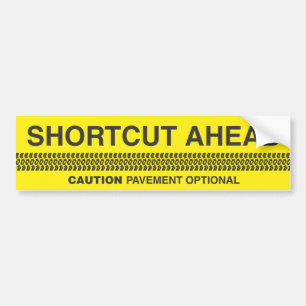 Autocollant De Voiture Trottoir de précaution de raccourci en avant -