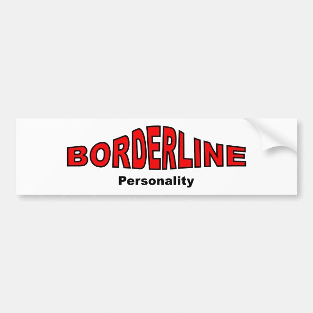 Autocollant De Voiture Trouble de la personnalité limite (Devant)