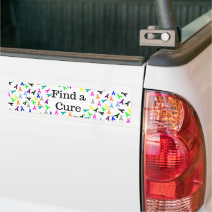 Autocollant De Voiture Trouver Un Ruban Cancer Cure