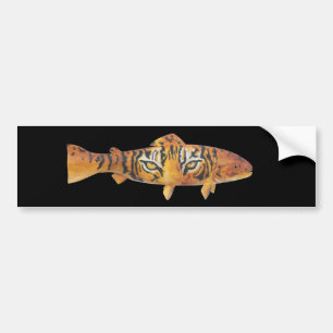 Autocollant De Voiture Truite Bumpersticker de tigre