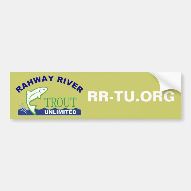 Autocollant De Voiture Truite de rivière de Rahway illimitée (Devant)
