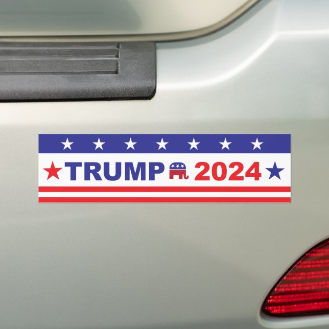 AUTOCOLLANT DE VOITURE TRUMP 2024 (En voiture)