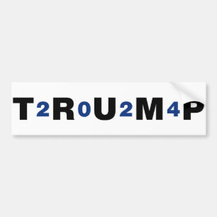 Autocollant De Voiture Trump 2024 bleu
