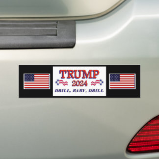 Autocollant De Voiture Trump 2024 Drill Baby Drill