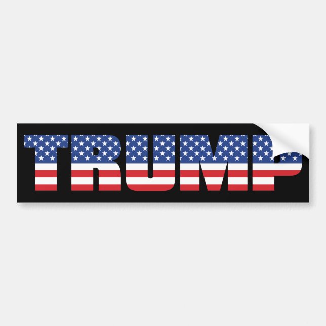Autocollant De Voiture Trump américain Drapeau Trump 2024 (Devant)