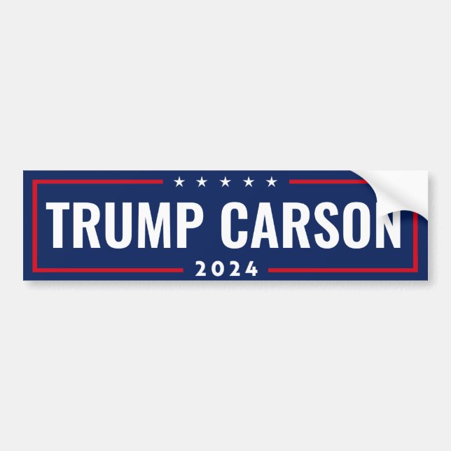 AUTOCOLLANT DE VOITURE TRUMP CARSON 2024 (Devant)