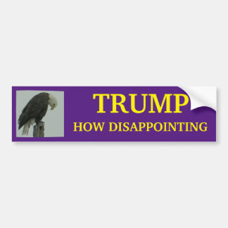 AUTOCOLLANT DE VOITURE TRUMP COMME DÉCEVANT