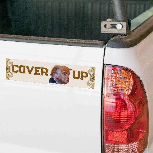 Autocollant De Voiture Trump Cover Up Bumper Sticker (Sur camion)