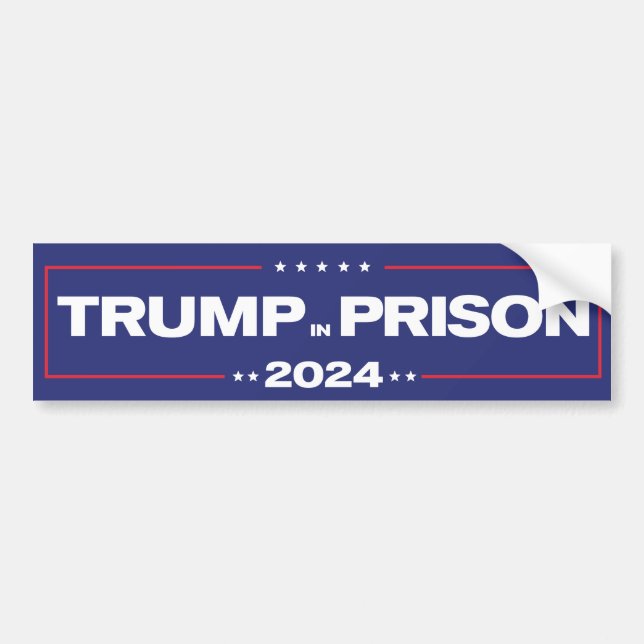 Autocollant De Voiture TRUMP en prison en 2024 (Devant)