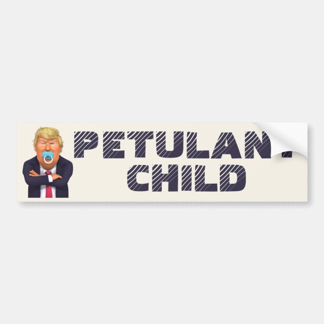 Autocollant De Voiture Trump - Enfant Petulant (Devant)