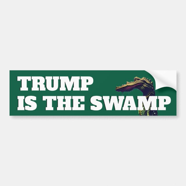Autocollant De Voiture "Trump est le marais" (Devant)