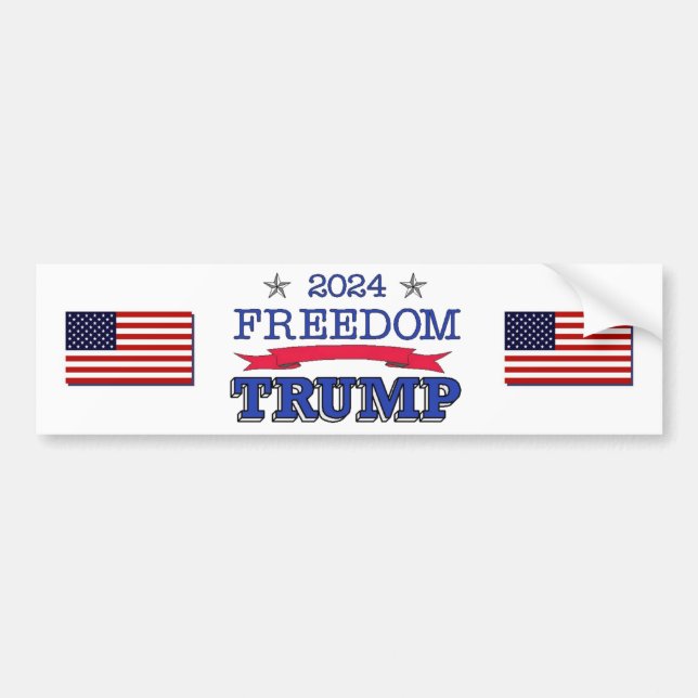 AUTOCOLLANT DE VOITURE TRUMP FREEDOM 2024 (Devant)