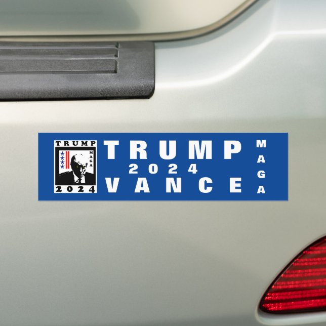 AUTOCOLLANT DE VOITURE TRUMP MAGA 2024 WB (En voiture)