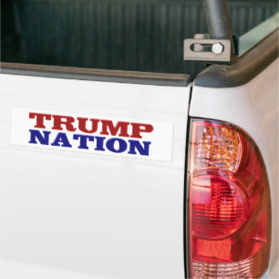 Autocollant De Voiture Trump Nation bleu