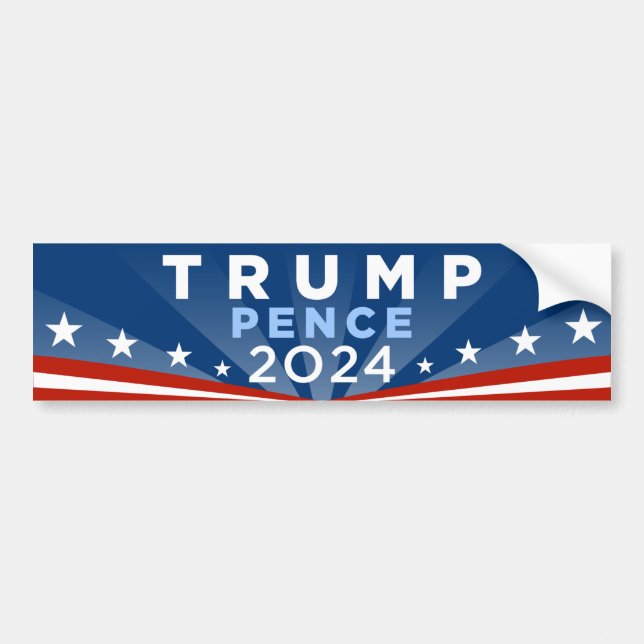 Autocollant De Voiture Trump Pence 2024 (Devant)