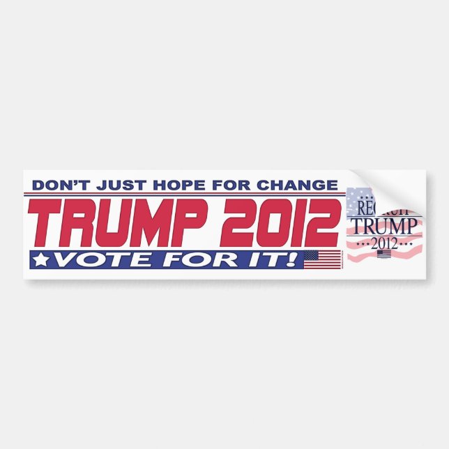 Autocollant De Voiture Trump pour le président 2012 (Devant)