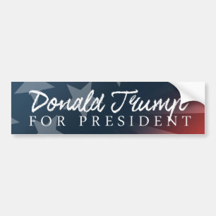 Autocollant De Voiture Trump pour le Président Autograph White Bumper -