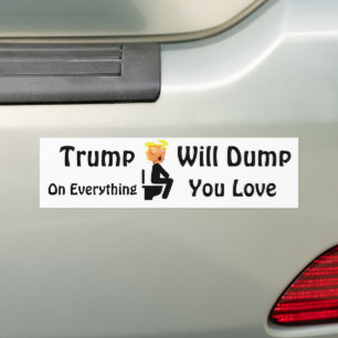 Autocollant De Voiture Trump va détruire l'autocollant pare-chocs