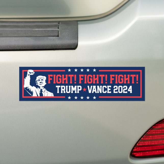 Autocollant De Voiture Trump Vance 2024 Fist Pump Fight Fight (En voiture)