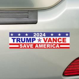 AUTOCOLLANT DE VOITURE TRUMP VANCE 2024 SAVE AMERICA