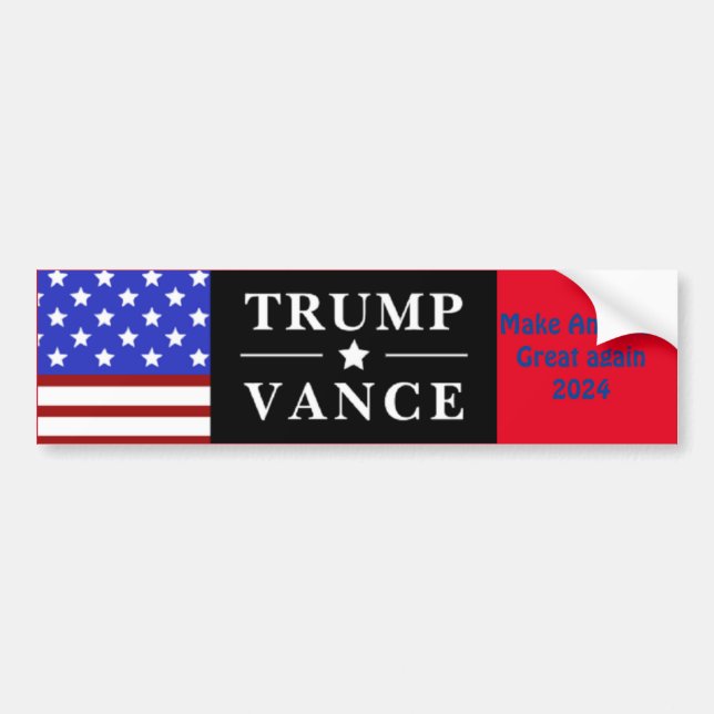 Autocollant De Voiture Trump Vance personnalisée 2024 (Devant)