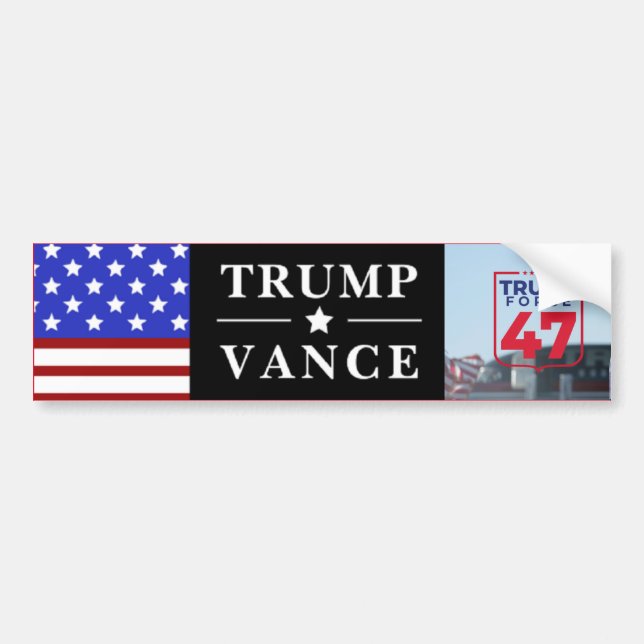 Autocollant De Voiture Trump Vance personnalisée 2024 (Devant)