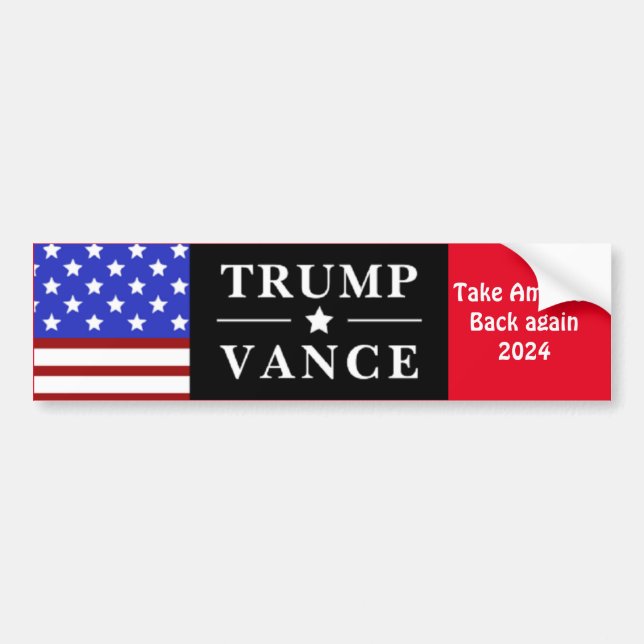 Autocollant De Voiture Trump Vance personnalisée 2024 (Devant)