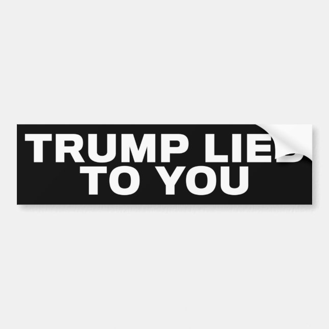 Autocollant De Voiture Trump Vous A Menti Anti-Trump (Devant)