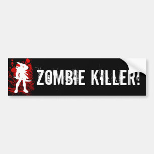 Autocollant De Voiture TUEUR DE ZOMBI ! bumpersticker