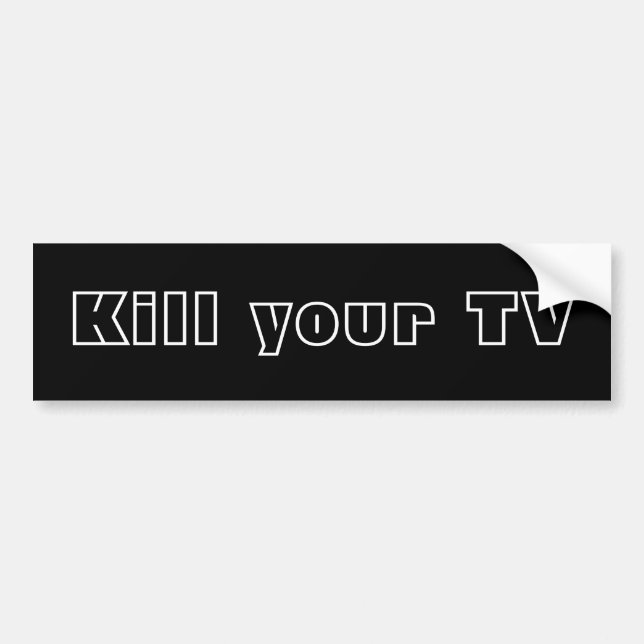 Autocollant De Voiture Tuez votre TV (Devant)