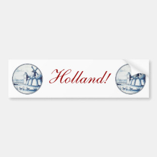 Autocollant De Voiture Tuile bleue traditionnelle néerlandaise