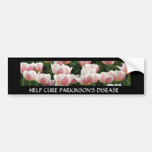 Autocollant De Voiture Tulipes roses de Parkinsons de traitement