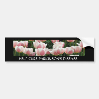 Autocollant De Voiture Tulipes roses de Parkinsons de traitement