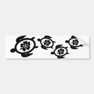 Autocollant De Voiture turtle_family_hibiscus