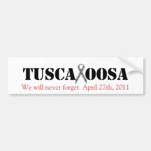 Autocollant De Voiture Tuscaloosa avec le ruban de soutien de