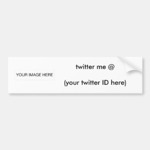Autocollant De Voiture twitter me @ (votre identifiant Twitter ici) Le MU